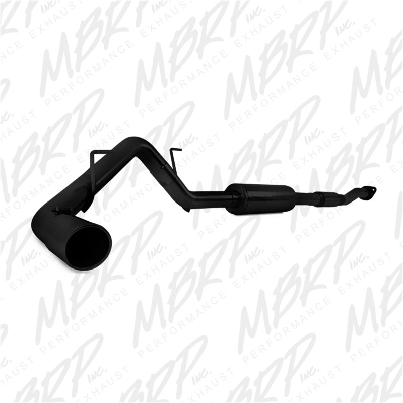 MBRP 3in Cat Back Single Side Exit Black Coated Exhaust System | Ford F150 (11-14) (S5230BLK)