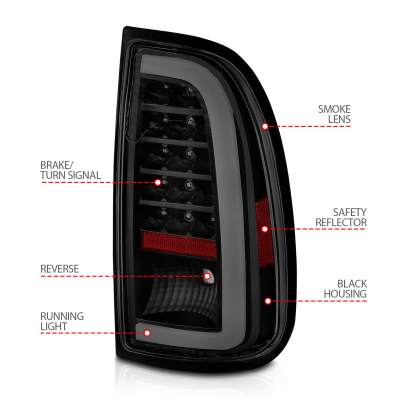 ANZO LED Tail Light w/ Light Bar Smoke Housing | Toyota Tundra (00-06) (311412)