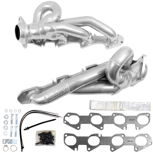 BBK Shorty Headers (Silver Ceramic): Ram 5.7L Hemi 1500 2019 - 2024