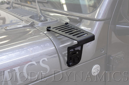 Diode Dynamics SS3 Cowl LED Bracket Kit: Jeep Wrangler / Gladiator (07-26) w/ Hardware
