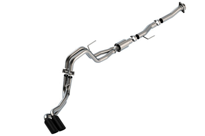 Borla 5.0L 2dr RC SB (122.8 WB) XL/XLT 3/2.25 DSE Cat-Back ATAK Black Chrome Tips | Ford F-150 (21) (BC140877BC)