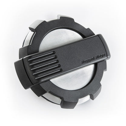 Rugged Ridge Elite Brushed Aluminum Fuel Door Non-Lock: Fits Most Jeep Wrangler Models (2007-2018)