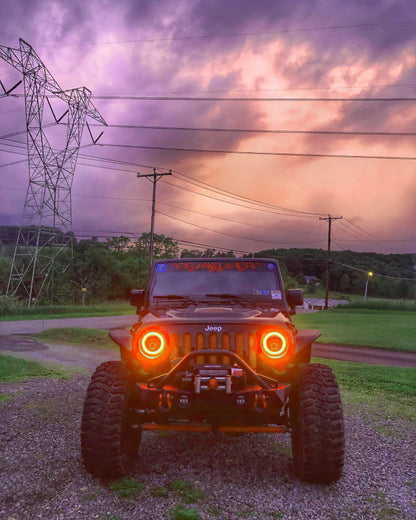 ORACLE Lighting High Powered ColorSHIFT 2.0 LED Headlights (FRONT): Jeep Wrangler (07-18) - Black