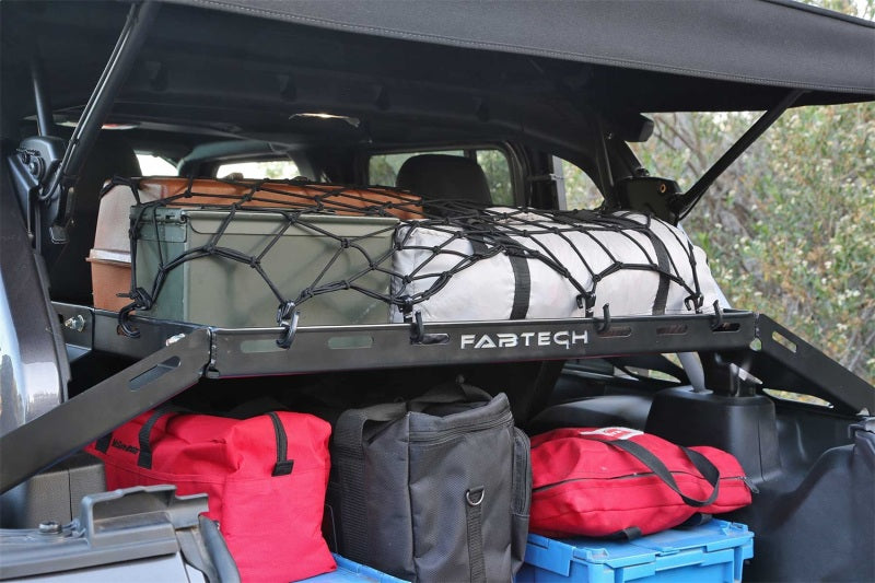 Fabtech Interior Cargo Rack: Jeep Wrangler 2018-2024
