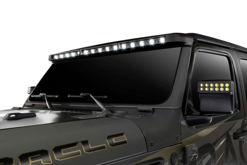 ORACLE Lighting Integrated Windshield LED Light Bar System: Jeep Wrangler / Gladiator (18-24)