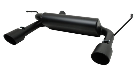 Gibson Black Elite Dual Split Axle Back Perf Exhaust Black Ceramic (REAR): Jeep Wrangler JK 2007-2018 3.6/3.8L