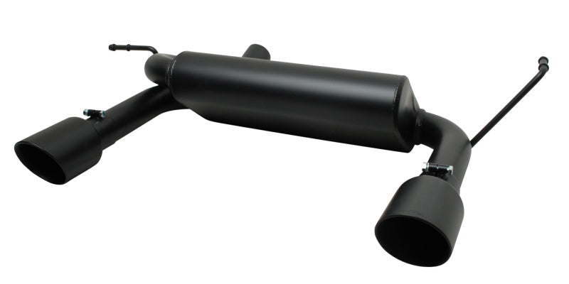 Gibson Black Elite Dual Split Axle Back Perf Exhaust Black Ceramic (REAR): Jeep Wrangler JK 2007-2018 3.6/3.8L