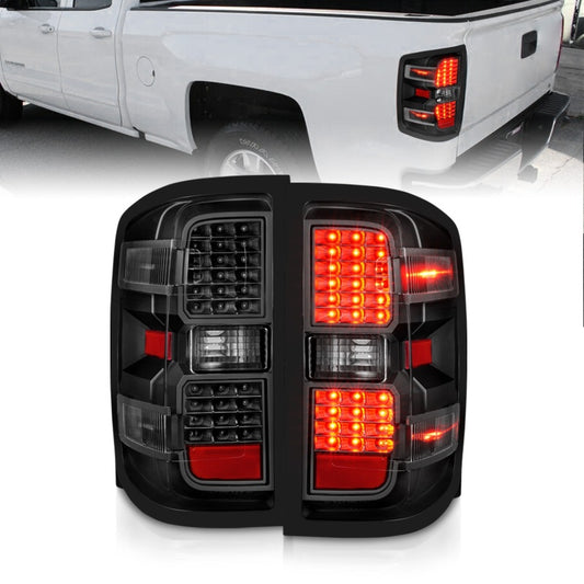 ANZO LED Tail Light Assembly w/ Clear Lens | Silverado 1500/2500/3500 / Sierra 3500 (15-19) (311423)