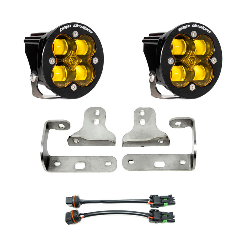 Baja Designs Fog Light Pocket Kit: Jeep Wrangler (18-24) / Gladiator (20-24) w/ Amber