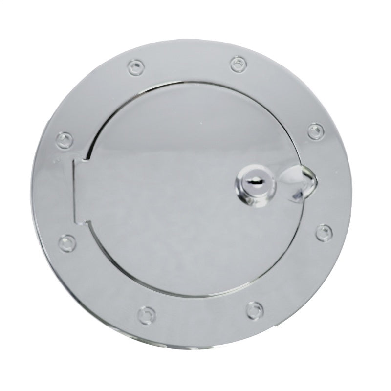 Rugged Ridge Stainless Steel Locking Gas Cap Door: Fits Most Jeep Wrangler Models (2007-2018)