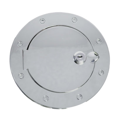 Rugged Ridge Stainless Steel Locking Gas Cap Door: Fits Most Jeep Wrangler Models (2007-2018)