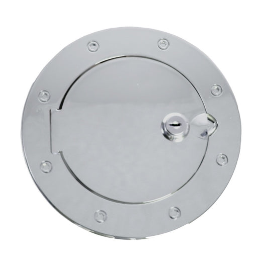 Rugged Ridge Stainless Steel Locking Gas Cap Door: Fits Most Jeep Wrangler Models (2007-2018)