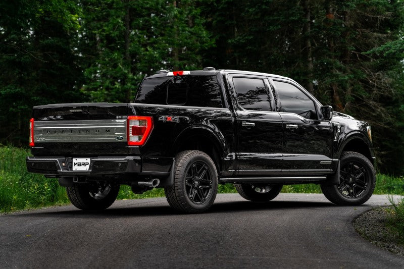 MBRP 3in Resonator-Back Single Side Exit T304 Exhaust | Ford F150 Powerboost Hybrid 21-23 (S5221304)