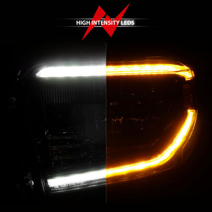 ANZO LED Crystal Headlight Set w/ Switchback & DRL | Toyota Tundra (14-21) (111533)