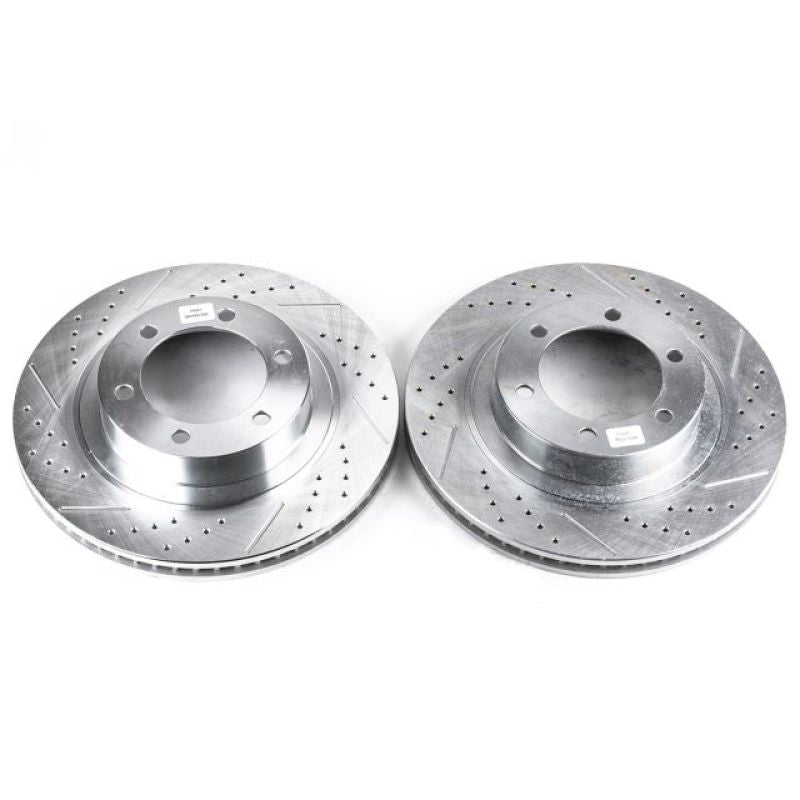 PowerStop Drilled & Slotted Front Rotors | Lexus GX470 (03-09) (JBR975XPR)