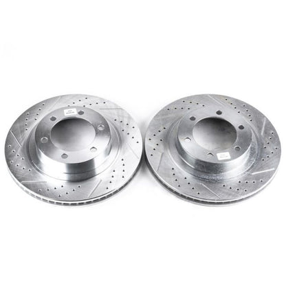 PowerStop Drilled & Slotted Front Rotors | Lexus GX470 (03-09) (JBR975XPR)