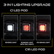Diode Dynamics Hitch Mount LED Pod Reverse Kit for Ford F-150 15-20 C1R