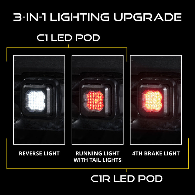 Diode Dynamics Hitch Mount LED Pod Reverse Kit for Ford F-150 15-20 C1R