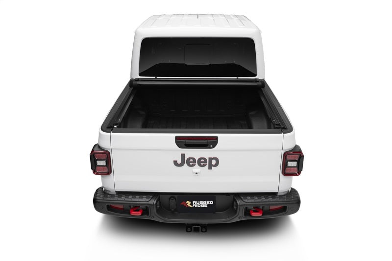 Rugged Ridge Armis Soft Rolling Bed Cover: Jeep Gladiator (18-26) - Matte Black Fabric