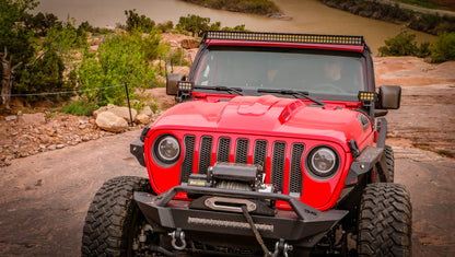 DV8 Offroad Primer Black Heat Dispersion Hood: Jeep Wrangler (18-21) / Gladiator (20-21)