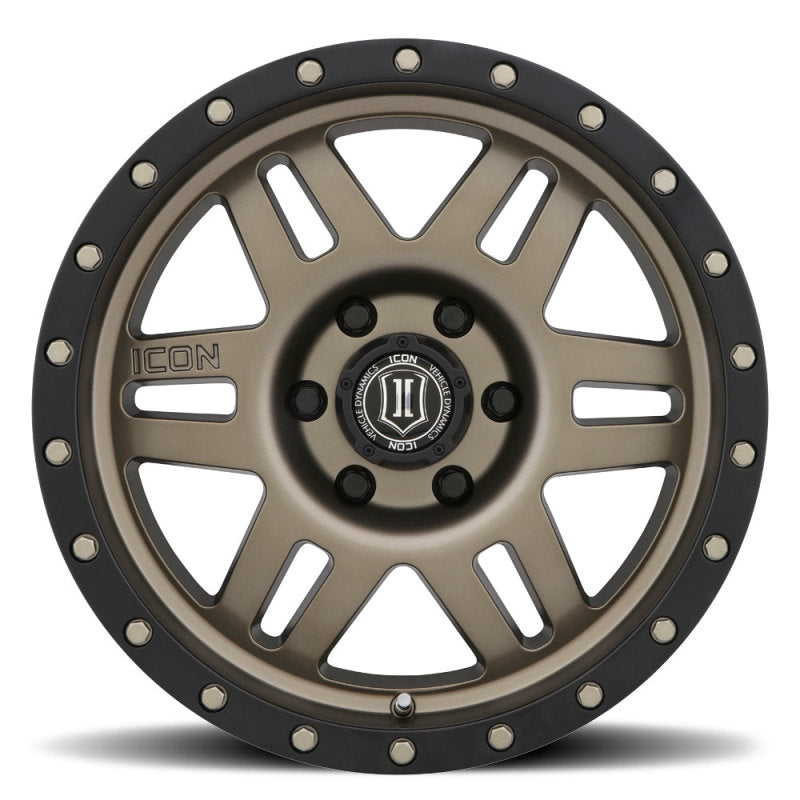 ICON Six Speed 17x8.5 6x5.5 25mm Offset 5.75in. BS Bronze Wheel | Ford Ranger / Ford Bronco (19-26 / 21-26) (1417858357BR)