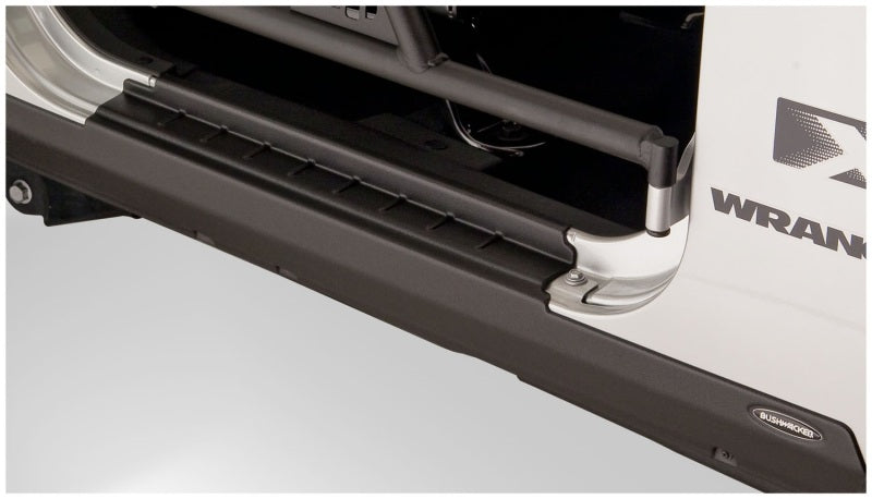 Bushwacker Trail Armor Rocker Panel and Sill Plate Cover: Jeep Wrangler (2007-2018) - Black