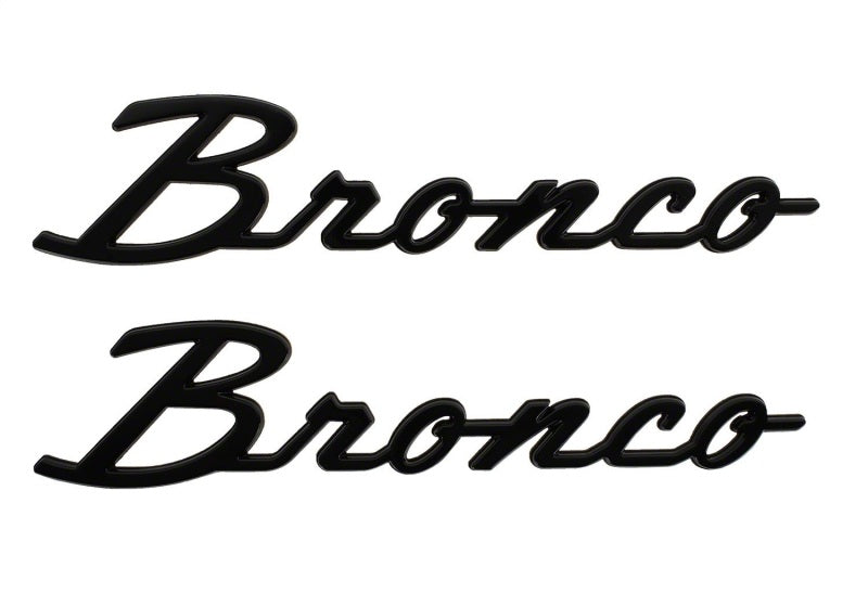 Ford Racing Classic Script Gloss Black Fender Badge | Ford Bronco (21-26) (M-1447-BSGS)
