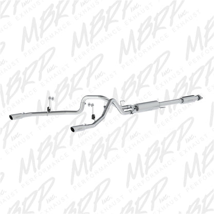 MBRP 3in Cat-Back Dual Split Rear Exit T409 Exhaust System | Ford F-150 5.0L (15) (S5258409)