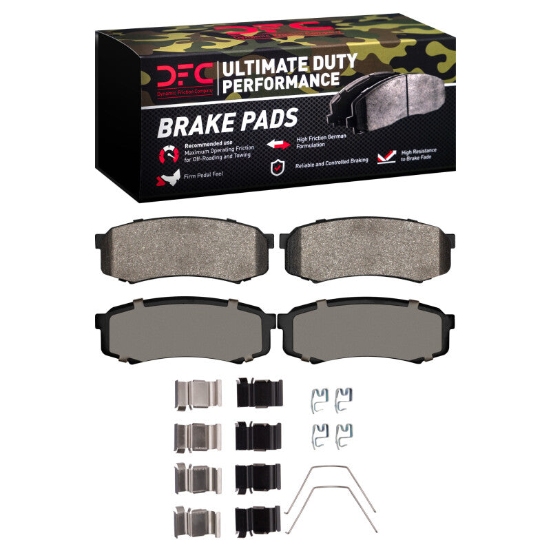 DFC 93-24 Rear Ultimate Duty Performance Brake Pads & Hardware Kit | Toyota 4Runner (20-24, 03-05, 06-09, 10-13, 14-19) (1400-0606-01)
