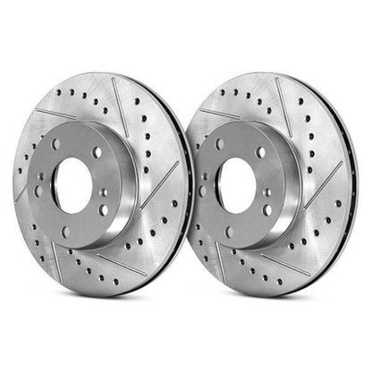 StopTech Drilled & Slotted Rear Passenger-Side Brake Rotor | Toyota Tundra (14-18, 19-21, 07-09, 10-13) (227.44157R)