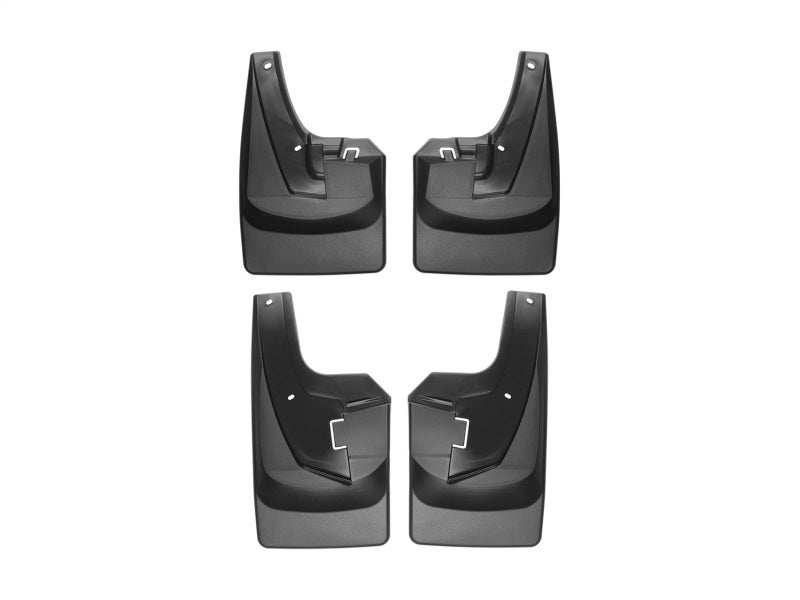 WeatherTech Front & Rear MudFlaps (4PC, Black): Ram 2500 & 3500 2019 - 2024 (w/OUT Fender Flares)