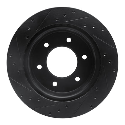 R1 Rear Right Drilled & Slotted Black Brake Rotor | Ford Bronco (19-25) / Ranger (19-26) (ECB-54276R)