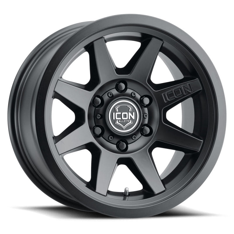 ICON Rebound 17x8.5 6x5.5 0mm Offset 4.75in BS 106.1mm Bore Satin Black Wheel | Ford Bronco (21-26) (1917858347SB)