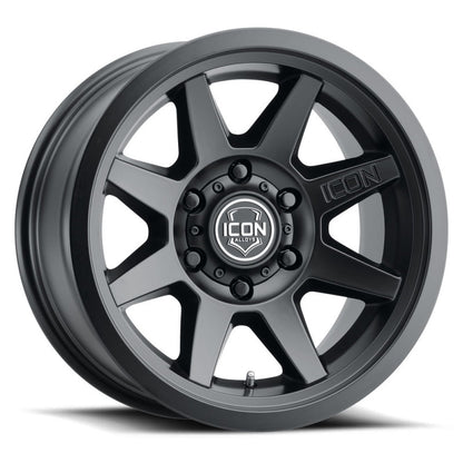 ICON Rebound 17x8.5 6x5.5 0mm Offset 4.75in BS 106.1mm Bore Satin Black Wheel | Ford Bronco (21-26) (1917858347SB)