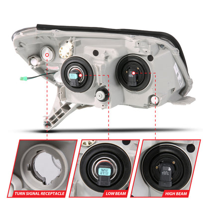 ANZO LED Bar Projector Plank Style Black Headlights | Toyota 4Runner (06-09) (111616)