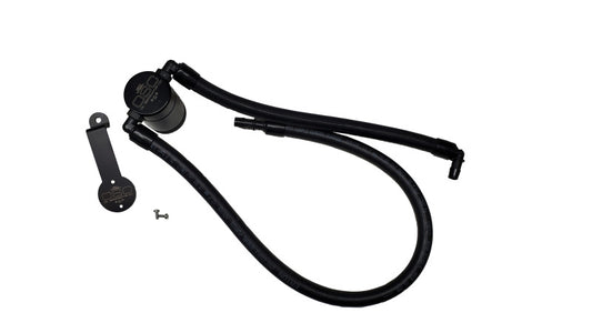 J&L 3.0 Oil Separator Black Anodized (PASSENGER): Jeep Wrangler Unlimited JL Rubicon 392 6.4L 2021-2024