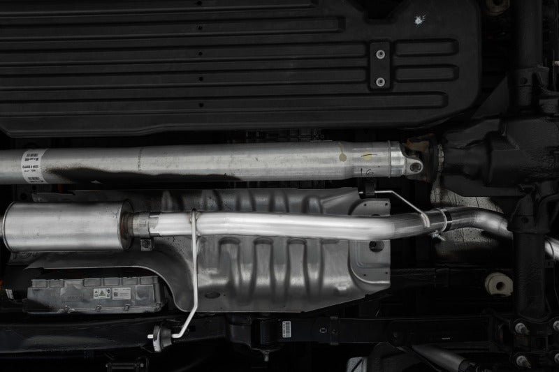 MBRP 3in Resonator-Back Single Side Exit T304 Exhaust | Ford F150 Powerboost Hybrid 21-23 (S5221304)