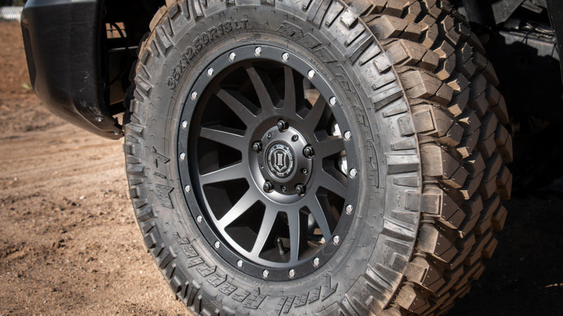 ICON 18x9 6x5.5 25mm Offset 6in BS Satin Black Wheel | Ford Ranger / Bronco (19-26) (2018909060SB)