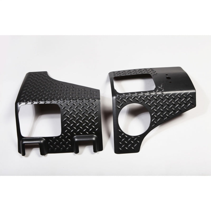 Rugged Ridge Black Diamond Plate Thermoplastic Corner Guards: Jeep Wrangler (07-18)