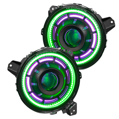 ORACLE Lighting Bi-LED Projector Headlights w/ BC1 Controller: Jeep Gladiator / Wrangler JL (18-24)