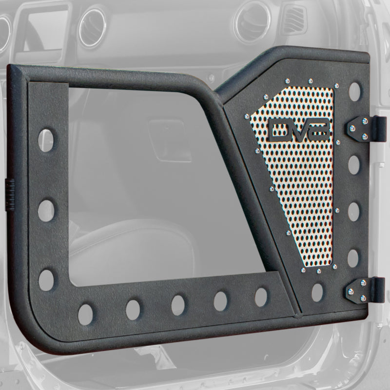 DV8 Offroad Rear Rock Doors w/ Perforated Aluminum Mesh (REAR): Jeep Wrangler / Gladiator (18-21)