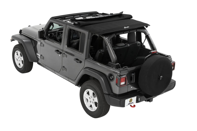 Bestop Trektop Soft Top Premium Black Twill (F&R): Jeep Wrangler JL 2018-2025 2.0L Turbo/3.6L V6