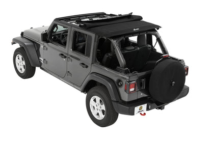 Bestop Trektop Soft Top Premium Black Twill (F&R): Jeep Wrangler JL 2018-2025 2.0L Turbo/3.6L V6