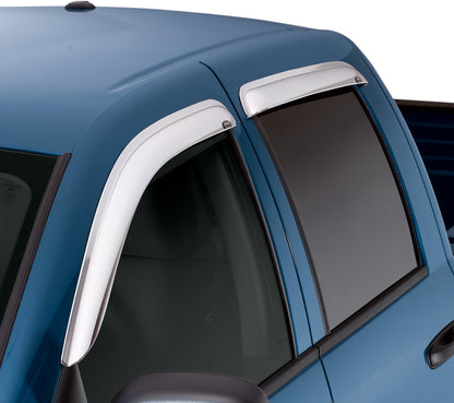 AVS Ventvisor Outside Mount Window Deflectors (4PC, Chrome): RAM 1500 Crew Cab 2019 - 2025
