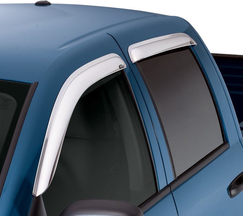 AVS Ventvisor Outside Mount Window Deflectors (4PC, Chrome): RAM 1500 Crew Cab 2019 - 2025