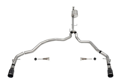 CORSA 5.0L V8 Sport Cat-Back Dual Rear Exit | Ford F-150 (21-25) SuperCab/6.5in Bed (21158BLK)