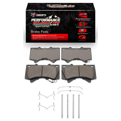 R1 Performance Off-Road/Tow Brake Pads & Hardware Kit | Toyota Tundra (14-21, 19-21, 07-09, 10-13) (2400-1303-01)