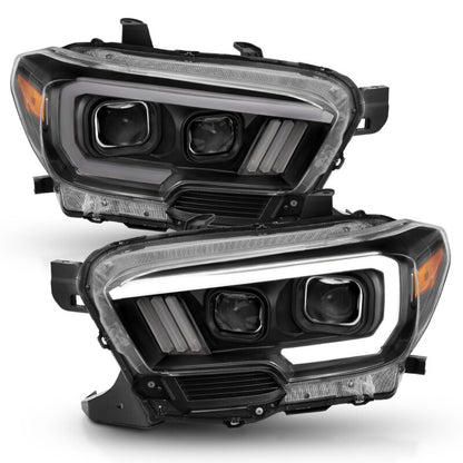 ANZO 2016-2017 Toyota Tacoma Projector Headlights w/ Switchback LED DRL | Toyota Tacoma (16-17) (111397)