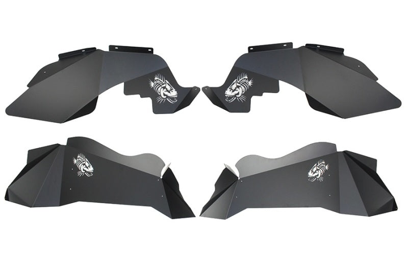 Fishbone Offroad Black Powdercoated Aluminum Inner Fenders: Jeep Wrangler JK 2007-2018