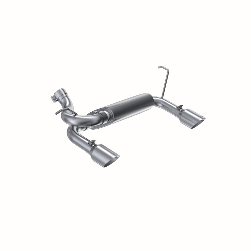 MBRP Installer Series Axle-Back Exhaust Dual Rear Exit 4" SS Tips (REAR): Jeep Wrangler JK 07-18 3.8/3.6L